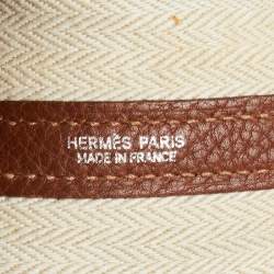Pre Owned Hermes Gold Negonda Leather Garden Party 36 Bag