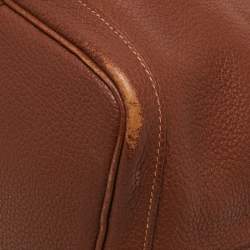 Pre Owned Hermes Gold Negonda Leather Garden Party 36 Bag