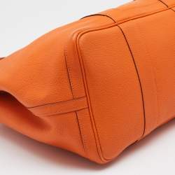 Pre Owned Hermes Orange Negonda Leather Garden Party 36 Tote