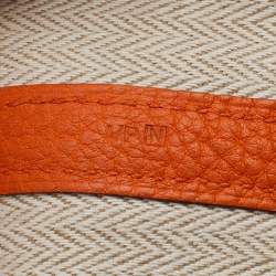 Pre Owned Hermes Orange Negonda Leather Garden Party 36 Tote