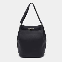 Pre Owned Hermes Prunoir Fjord Leather Palladium Hardware So Kelly 26 Bag