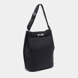 Pre Owned Hermes Prunoir Fjord Leather Palladium Hardware So Kelly 26 Bag