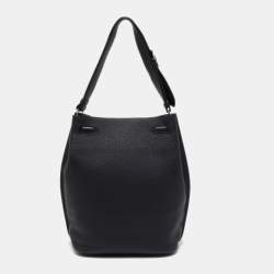 Pre Owned Hermes Prunoir Fjord Leather Palladium Hardware So Kelly 26 Bag