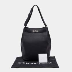 Pre Owned Hermes Prunoir Fjord Leather Palladium Hardware So Kelly 26 Bag