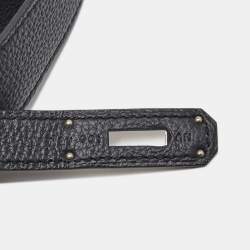 Pre Owned Hermes Prunoir Fjord Leather Palladium Hardware So Kelly 26 Bag