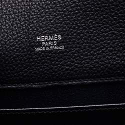Pre Owned Hermes Prunoir Fjord Leather Palladium Hardware So Kelly 26 Bag