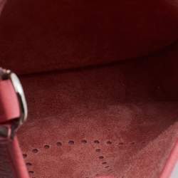 Pre Owned Hermes Rose Lipstick Taurillon Clemence Leather Evelyne TPM Bag