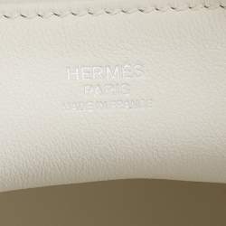 Pre Owned Hermes Craie Evercolor Leather Licol Bag 