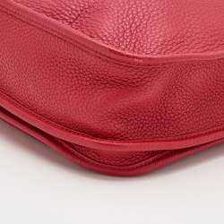 Pre Owned Hermès Rouge Piment Taurillon Clemence Leather Evelyne III 29 Bag