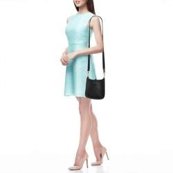 Hermes Noir Taurillon Clemence Leather Evelyne TPM Bag 