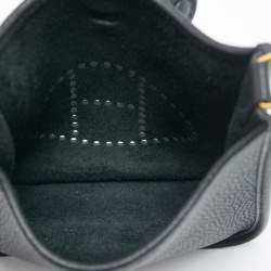 Hermes Noir Taurillon Clemence Leather Evelyne TPM Bag 