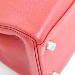 Pre Owned Hermes Taurillon Clemence Kelly handbag red