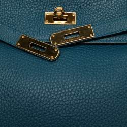 Pre Owned Hermes Colvert Taurillon Clemence Leather Gold Finish Kelly Retourne 28 Bag