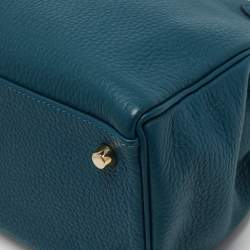 Pre Owned Hermes Colvert Taurillon Clemence Leather Gold Finish Kelly Retourne 28 Bag
