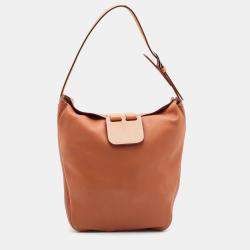 Pre Owned Hermes Gold Swift/Vache Hunter and Taurillon Clemence Leather Virevolte 24 Bag