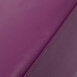Pre Owned Hermes Anemone Epsom Leather Palladium Finish Kelly Sellier 25 Bag
