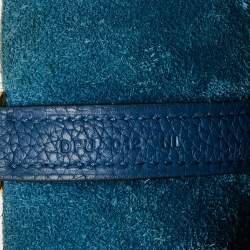 Pre Owned Hermes Deep Blue Taurillon Maurice Leather Picotin Lock 22 Bag