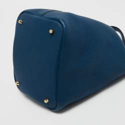 Pre Owned Hermes Deep Blue Taurillon Maurice Leather Picotin Lock 22 Bag