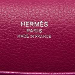 Pre Owned Hermès Rose Purple Evercolor Leather Roulis 23 Bag