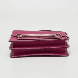 Pre Owned Hermès Rose Purple Evercolor Leather Roulis 23 Bag