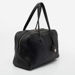 Pre Owned حقيبة هيرمس فيكتوريا II فور توت جلد كليمينس أسود 35