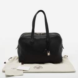 Pre Owned حقيبة هيرمس فيكتوريا II فور توت جلد كليمينس أسود 35