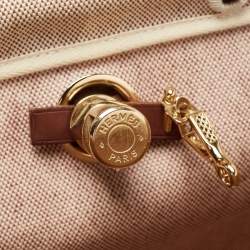 Hermes Natural/Havane Toile and Leather 2-in-1 Herbag Backpack