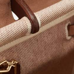 Hermes Natural/Havane Toile and Leather 2-in-1 Herbag Backpack