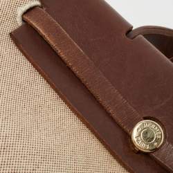 Hermes Natural/Havane Toile and Leather 2-in-1 Herbag Backpack