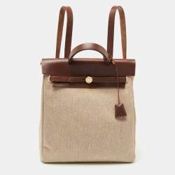 Herbag Cabas Toile and Leather PM