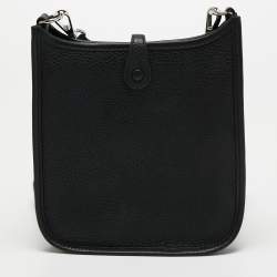 Pre Owned Hermès Noir Taurillon Clemence Leather Evelyne TPM Bag