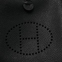 Pre Owned Hermès Noir Taurillon Clemence Leather Evelyne TPM Bag
