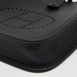 Pre Owned Hermès Noir Taurillon Clemence Leather Evelyne TPM Bag