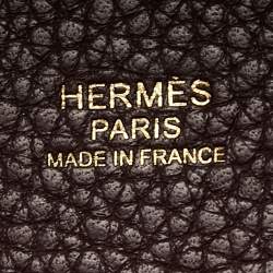 Pre Owned Hermes Prune/Orange Poppy Taurillon Clemence Leather Picotin Lock 22 Bag