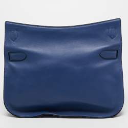Pre Owned Hermès Blue Brighton/Capucine Swift Leather Palladium Finish Jypsiere 28 Bag