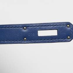 Pre Owned Hermès Blue Brighton/Capucine Swift Leather Palladium Finish Jypsiere 28 Bag