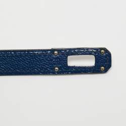 Hermes Bleu De Malte Chevre Mysore Leather Kelly Classic Wallet 