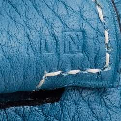Pre Owned Hermes Bleu Jean Togo Leather Evelyne III PM Bag