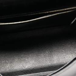 Pre Owned Hermes Black Box Leather Palladium Finish Kelly Sellier 32 Bag