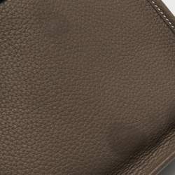 Pre Owned Hermès Etoupe Taurillon Clemence Leather Evelyne TPM 16 Bag