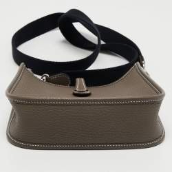 Pre Owned Hermès Etoupe Taurillon Clemence Leather Evelyne TPM 16 Bag