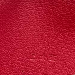 Pre Owned Hermes Rose Tyrien Chevre Mysore Leather Evelyne Long Wallet
