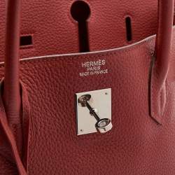 Hermes Sienne Taurillon Clemence Leather Palladium Finish Birkin 40 Bag