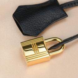 Hermes Black Togo Leather Gold Hardware Kelly 25 Bag 