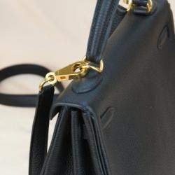 Hermes Black Togo Leather Gold Hardware Kelly 25 Bag 