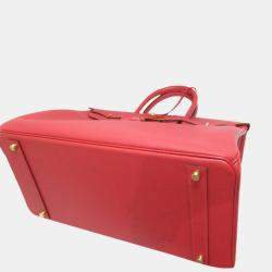 Hermes Red Courchevel Leather Gold Hardware Birkin 40 Bag 