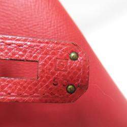 Hermes Red Courchevel Leather Gold Hardware Birkin 40 Bag 