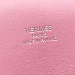 Pre Owned Hermes Pink Swift Leather Palladium Finish Jypsiere 28 Bag