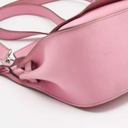 Pre Owned Hermes Pink Swift Leather Palladium Finish Jypsiere 28 Bag
