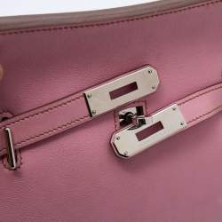 Pre Owned Hermes Pink Swift Leather Palladium Finish Jypsiere 28 Bag